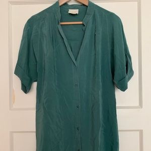 Maeve Anthropologie silk green tunic